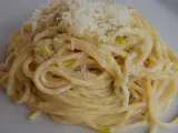 Receta Spaghetti con puerros