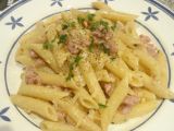 Receta Penne con gorgonzola e salsiccia (macarrones gorgonzola y longanizas)