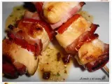 Receta Brochetas de pollo con bacon y pimiento