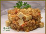 Receta Bulgur salteado con verduras, tofu y especias orientales