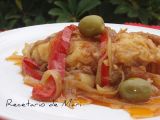 Receta Bacalao encebollado