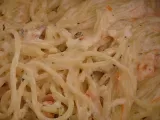 Receta Espaguetis con salsa de salmón y nata