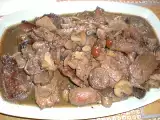Receta Setas variadas con solomillo de cerdo