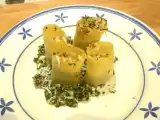 Receta Schiaffoni ripieni di ricotta, spinaci e salsiccia (pasta schiaffoni rellena de ricotta, espin