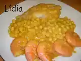 Receta Rape con gambas y garbanzos