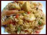 Receta Arroz con vieiras y langostinos