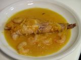 Receta Rape con gambas al vapor