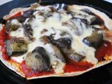 Receta Otra pizza de 400 calorías (berenjena y cebolla)