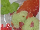 Receta Sorbete de melón con crujiente de jamón desmigado