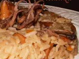 Receta Cazuela de chipirones con arroz