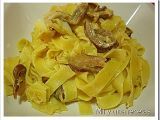 Receta Tagliatelle con boletus y perca