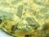 Receta Truita de mongeta tendra i alls tendres / tortilla de judias verdes y ajos tiernos