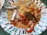 Receta Fideos con boquerones / fideus d'anxova