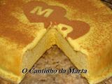 Receta Bolo de amêndoa com cobertura de custard e canela