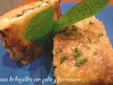 Receta Brazo de hojaldre con pollo y parmesano