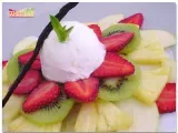Receta Carpaccio de frutas con helado de limón