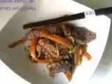 Receta Salteado oriental de ternera con verduras