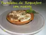 Receta Tartaletas de roquefort con nueces.
