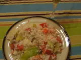 Receta Ensalada de arroz con copa de crema de calabacin