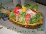 Receta Cóctel de marisco en piña.