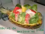 Receta Cóctel de marisco en piña.