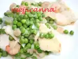 Receta Merluza con guisantes y gambas