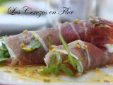 Receta Canelones de jamón y vinagreta de pistachos