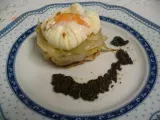 Receta Huevos escalfados con aroma de ajos y salsa tartufada