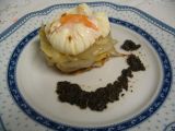 Receta Huevos escalfados con aroma de ajos y salsa tartufada