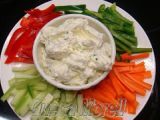 Receta Crudités con crema de queso