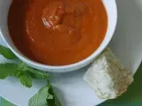 Receta Sopa de berenjenas y pimientos asados