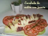 Receta Ensalada de melón con jamón.