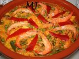 Receta Mi paella de mariscos en olla de barro