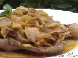 Receta Filete de novillo a la cebolla con manzana