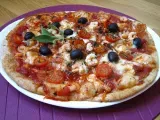 Receta Pizza integral con sésamo (adaptación de una receta de jamie oliver)