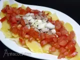 Receta Ensalada templada de bonito patata y tomate