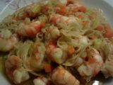 Receta Fideos chinos con gambas, fussioncook.