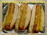 Receta Pan de viena y chips