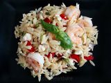 Receta Ensalada de camarones, albahaca y orzo ....sabrosa y refrescante para el verano!!!