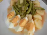 Receta Patatas y judias verde con vinagreta de tomate