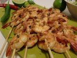 Receta Gambas adobadas en chile con salsa de aguacate