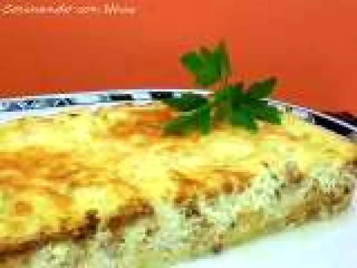 Pastel de merluza con puerros