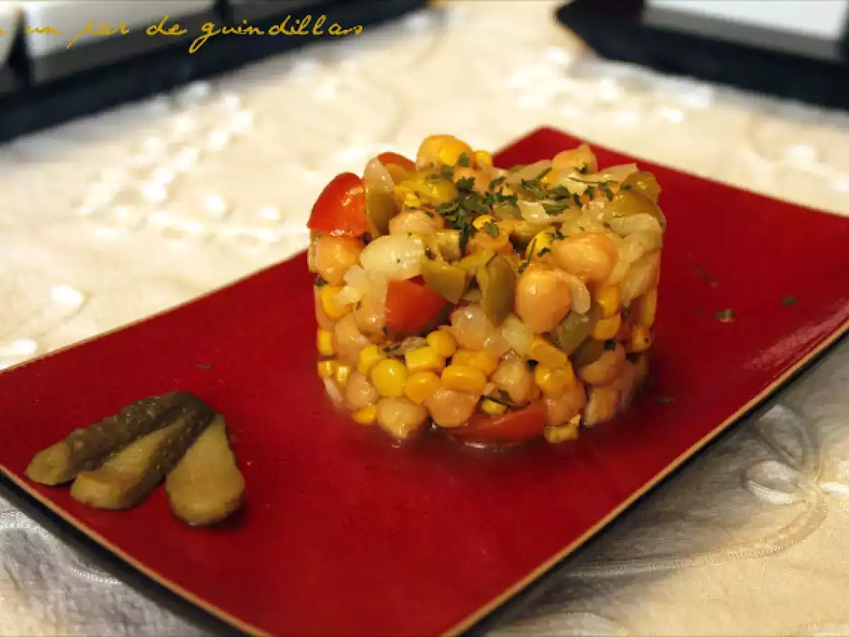 Receta Ensalada de garbanzos con vinagreta de miel