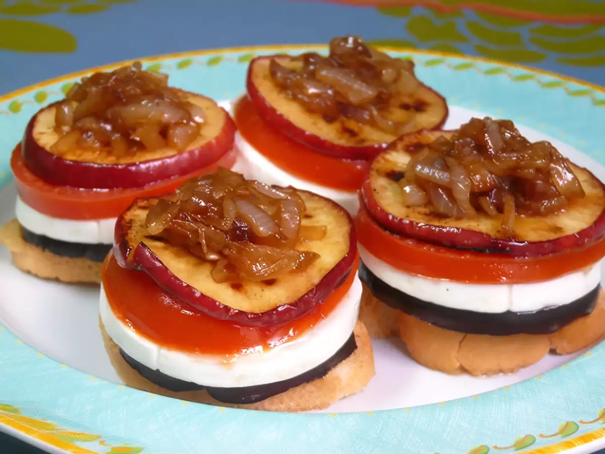 Receta Milhojas de verdura y queso fresco