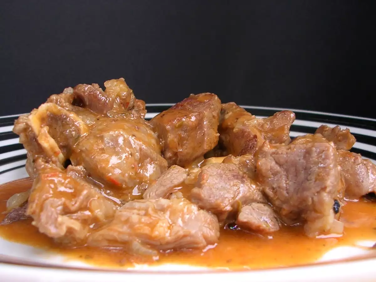 Receta Caldereta de cordero a la leña