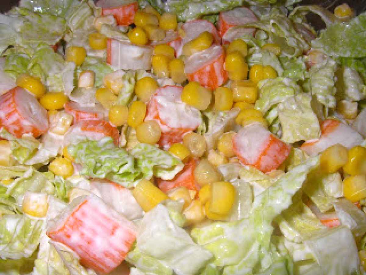 Ensalada de palitos de surimi y maíz., Receta Petitchef