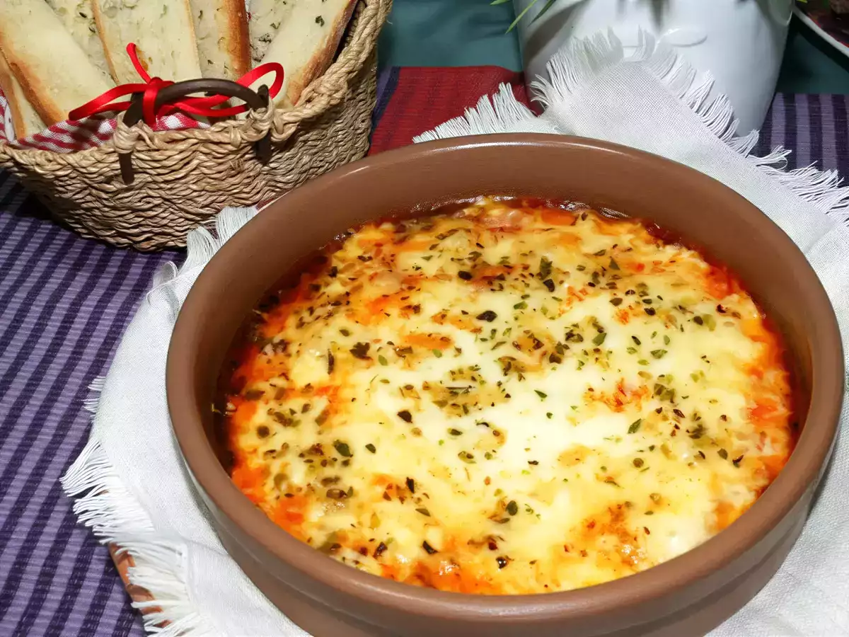 Receta Provolone con tomate y jamón york