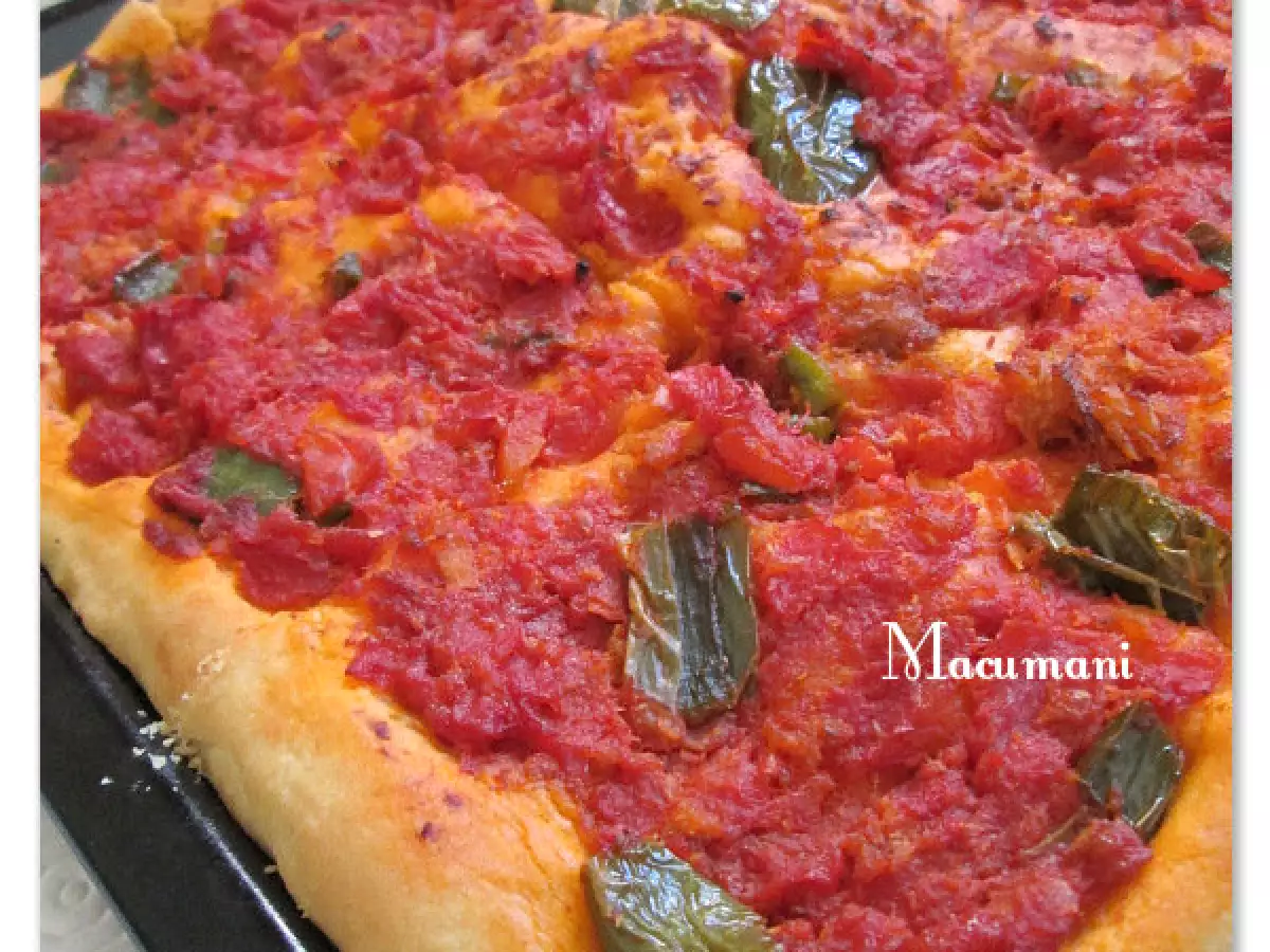 Receta Coca de tomate