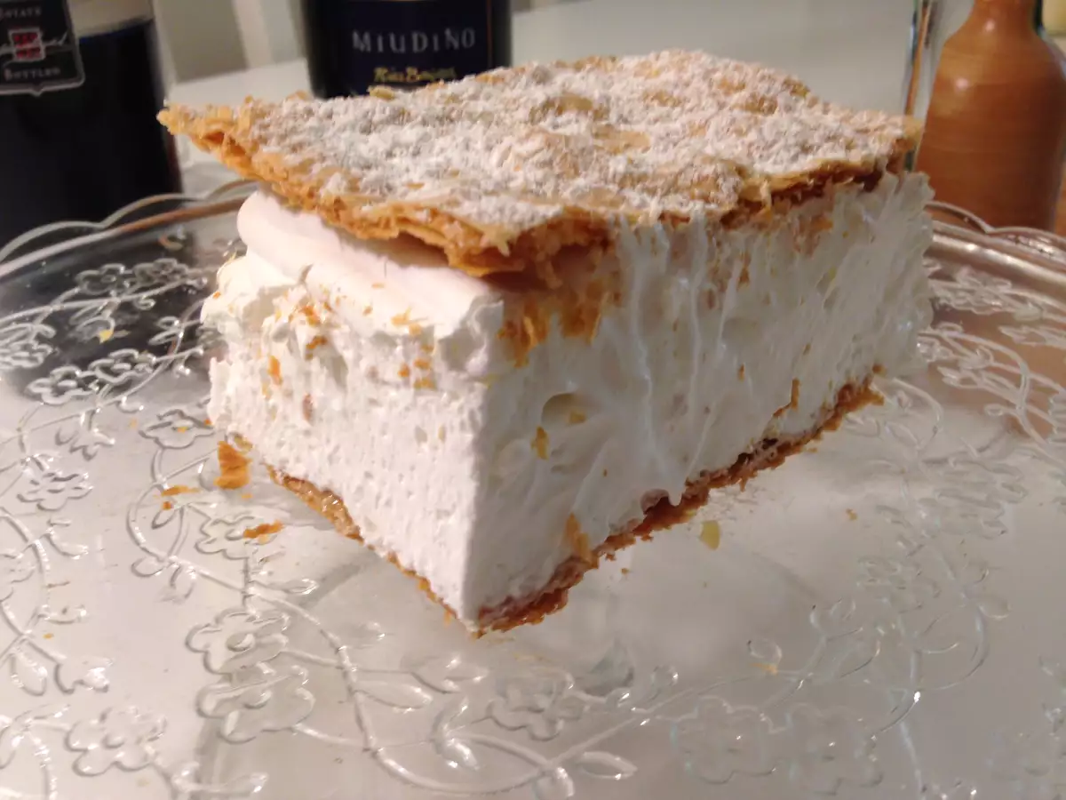 Receta Milhojas de merengue suizo