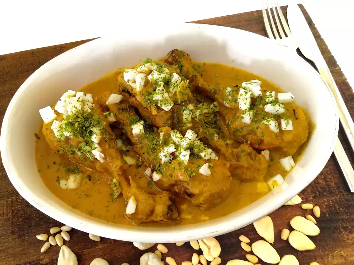 Receta Pollo en pepitoria {receta tradicional española}